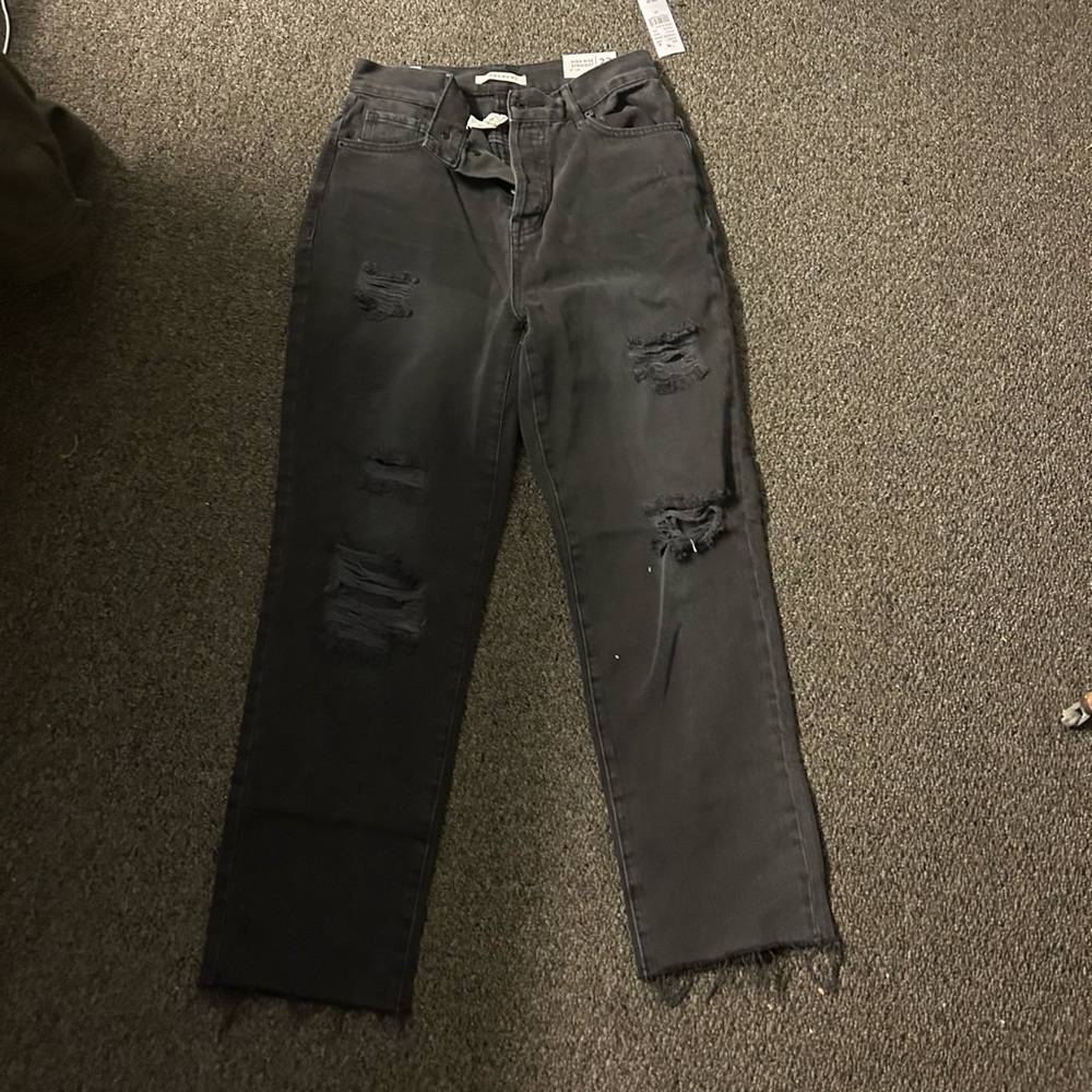 Black ripped jeans